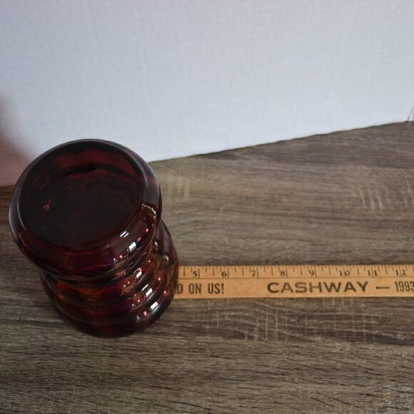 Vintage Amethyst  Glass Vase - Picture 3 of 5